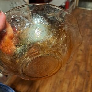 Vintage Amber Glass Bowl